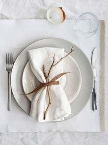 1/6/10/30pcs Linen Napkins Placemats, Farmhouse Style Dining Mats, French Country Decor For Restaurant, Dining Table - Multicolor - View 3