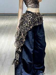 Pailletten Jazz Tanzbandage Leoparden Muster Quasten Gürtel Hip Hop Bandana Overall Gürtel - Verschiedenfarbig - Übersicht 6