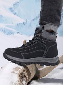 [Warmth Outdoor Shoes] Winter Warmth Men's Intrepid Outdoor Shoes | Plush Lined, Durable, Non-Slip, Protective Work Boots With EVA Sole For Hiking And Mountaineering