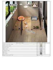 Foldable Dog Fence For Small/Medium Dogs, Indoor Pet Playpen, Puppy/Kitten Cage, Rabbit Hutch - Multicolor - View 23