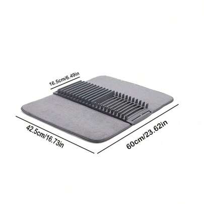 Foldable Dish Drying Rack Kitchen Sink Drain Tray Absorbent Cup Mat Multi-Function Storage Shelf,Non-Slip Kitchen Mats For Sink Side, Natural And Hygienic Kitchen Essential For Home And Kitchen Room Decor, Part Of Your Cozy Fall& Winter Styles And Christmas Decorations