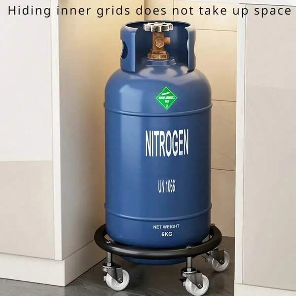 Heavy Duty Stainless Steel Cylinder Cart With Locking Casters - For Transporting Standard Propane Tanks