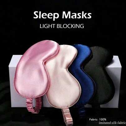 1 miếng mặt nạ ngủ bằng lụa satin, mặt nạ ngủ du lịch co giãn, màu trơn, dùng để chăm sóc mắt hàng ngày. Phù hợp cho cả nam và nữ, quà tặng tuyệt vời cho gia đình, bạn bè và đối tác. Lý tưởng để thư giãn, du lịch, mất ngủ và công tác.