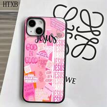 Funda protectora para phone con diseño de letras rojas y orificios grandes. Compatible con phone 16 Pro Max, 16, 15 Pro, 14, 14 Plus/14 Pro Max, 13, 13 Pro, 12 Pro, 11/11 Pro. Ideal para regalar en cumpleaños y otras ocasiones especiales. - Negro - Ver 4