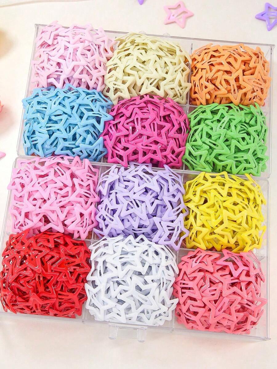 40pcs/Set Colorful Random BB Clips For Girls, Cute Side Bangs Clips, Versatile Hairpins For Daily Use, Won't Damage Hair - Multicolor - View 1