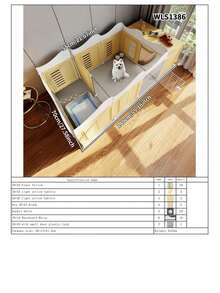 Pet Dog Fence, Home Use Dog House, Indoor Small Dog Breed Teddy Isolation Gate With Toilet Area, Dog Cage - Multicolor - View 15