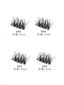 1 对磁性睫毛，飘逸自然，持久不脱落，适合化妆、派对和约会，假睫毛，睫毛，假睫毛 - 濃密款 - 查看 15
