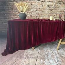 1pc 200gsm Rectangular Velvet Tablecloth For Wedding And Party Decoration
