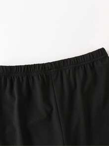 2 件/套青少年女孩花朵印花运动衫圆领 + 花朵印花紧身裤套装，适合女孩休闲舒适秋冬时尚服装可爱衣服套装 - 彩色 - 查看 8