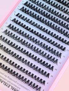 ICHICKISS 1400/280 Eyelash Extension Kit - 30D Curl, 8-16mm Mixed Length, Includes Glue, Tweezers, Brush - 0.07mm Fluffy Reusable Individual Lashes, Ultra-Thin Invisible Lash Band, Suitable For Party, Gift, Wedding And Holiday - màu đen - Xem 3