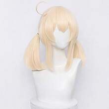 LABEAUTÉ Anime Blonde Wigs For Klee Cosplay Hair Wig With Ponytails Long Pigtails Wig For Halloween Women + Free Cap