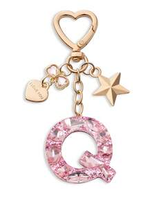 Regali per le vacanze di Ringraziamento e Natale - Portachiavi con iniziale, ciondolo a forma di farfalla e stella, accessori con ciondoli per borsa, tazza, moda portachiavi da donna come regalo per borse, borsette e decorazioni