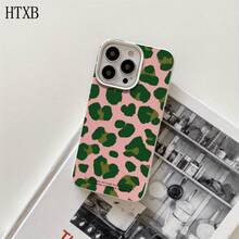 Funda para phone con diseño de leopardo verde, con orificios grandes, compatible con phone 16 Pro Max, 16, 15 Pro, 14, 14 Plus/14 Pro Max, 13, 13 Pro, 12 Pro, 11/11 Pro. Regalos para cumpleaños y fiestas - Blanco - Ver 4