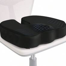 Kit Of 2 Orthopedic Lumbar Cushions For Car Seat - màu đen - Xem 3