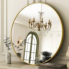 Round Wall Mirror – 20/24/30 Inch  Gold Finish For Bathroom Vanity, Bedroom, Entryway | Elegant Modern Decor Accent - 金色 - 查看 1