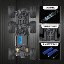 四驱黑银遥控车，越野、攀爬、沙滩，无线遥控车，越野玩具礼品，攀爬越野车，全地形电动越野遥控车，履带车。可充电长效电池，圣诞节、万圣节、感恩节、生日、新年礼物。 - 彩色 - 查看 8