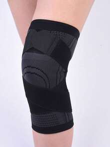1/2pcs Compression Nylon Strap Knee Pads, Shock Absorption Bandage For Outdoor Hiking, Cycling, Football, Basketball, Running, Breathable Wrap-Around Non-Slip Knee Protector - Multicolor - View 4