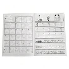 Lachilly Livro de Atividades de Alfabeto e Números para Crianças - Livro Educativo de Caligrafia com Letras e Números em Inglês - Material para Colorir e Escrita para o Jardim de Infância - Multicolorido - Ver 6