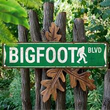 1pc Bigfoot Blvd Vintage Aluminum Sign, 4x16 Inch UV Printed Retro Plaque, Perfect For Home, Garage, Cafe, Restaurant, And Bar Decor, Multifunctional, English Language - Multicolor - View 1