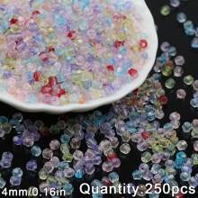 100/200pcs 4x6mm/6x8mm Green Seed Shaped AB Coated Glass Beads For Jewelry Making DIY Accessories Handcraft