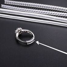 4 قطع أدوات مصغرة لحجم الخاتم، تعديل الخواتم بواسطة نابض حلزوني، أداة شفافة غير مرئية لتضييق الخواتم وإعادة ضبط الحجم، حارس المجوهرات