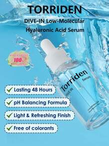 Torriden DIVE-IN 低分子量玻尿酸精华液，无香精面部精华液，适合干性、缺水、油性肌肤，纯素、清洁、无动物实验，K-Beauty，K-Makeup，50ml/1.69 液体盎司。 - 1.69 Fl Oz - 查看 10