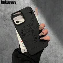 Funda protectora para phone (1 unidad) con diseño de línea negra y orificios grandes. Compatible con phone 16 Pro, 16, 15 Pro, 14, 14 Plus/14 Pro, 13, 13 Pro, 12 Pro y 11/11 Pro. Regalos para cumpleaños y celebraciones. - Blanco - Ver 8