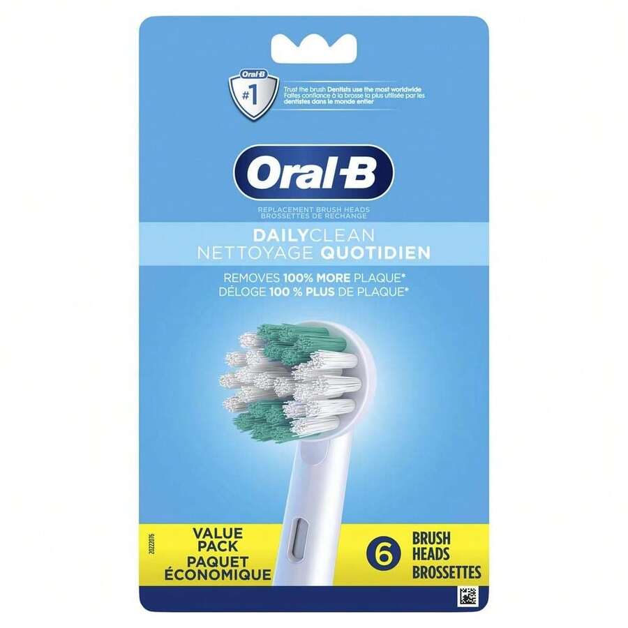 Oral B Daily Clean 6 Replacement Brush Heads - Multicolor - View 1