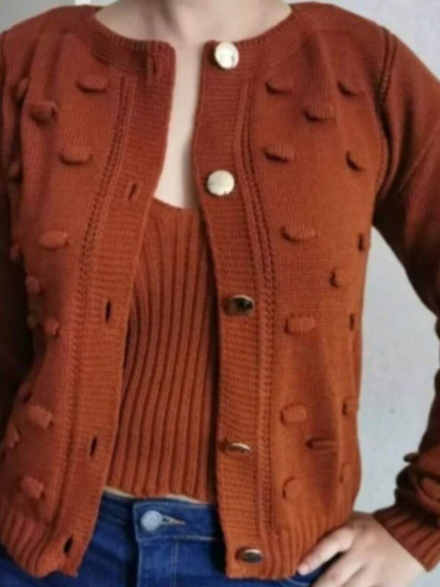 Winter Coat Knitted Cold Weather Blouse Cardigan Style Casual Party Knitwear Women's Clothing - 陸地海岸 - 查看 1