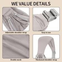 婴儿背带，新生儿至幼儿适用，单肩可调节，轻便柔软透气面料，省力肩部支撑，适合6-40磅婴儿，轻松携带