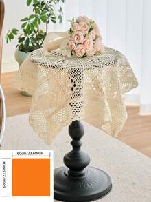 1 Stück Boho-Stil einfarbige Tischdecke, geometrisches Hohldesign, vielseitig verwendbare Tischdecke geeignet für den Alltag, Feste, Zusammenkünfte, Partys, Hochzeiten, Abendessen, Kaffeetische, Fotohintergrund, für alle Jahreszeiten