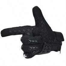 Motorcycle Gloves - Black - View 8