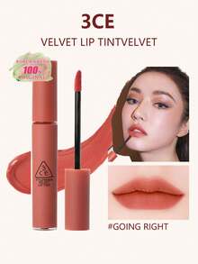3CE Velvet Lip Gloss #GOING RIGHT, Velvet Matte, Smooth & Lightweight, Healthy Glow, Luxurious & Refined, Long-Lasting Color, Korean Cosmetics - VELVET #GOING RIGHT - View 1