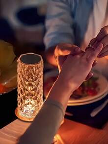 1pc Rose Crystal Lamp With Touch & Remote Control, 16 Color Options, Dimmable, USB Powered, Suitable For Room, Study, Party, Wedding, Creating Romantic Atmosphere, Gift, USB Powered Projector - Crystal Rose Atmosphere Light - View 4