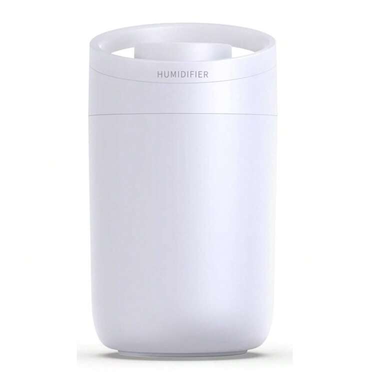 3000ml 大容量冷雾加湿器，USB 供电空气加湿器，带 2 个喷嘴和顶部注水设计，自动关闭水雾扩散器，适用于卧室和办公室的家用电器 - 白色 - 查看 10