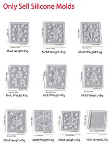 1 件礼品收纳盒硅胶模具、氛围灯蜡烛模具、镂空热气球蝴蝶结兔子爱心模具、手工环氧树脂石膏模具，适用于家居装饰、房间装饰、婚礼装饰 - mold - 查看 3