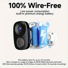 2K Wireless Outdoor Security Camera With Spotlight - Battery Powered, Wi-Fi Connectivity, Color Night Vision, AI & PIR Motion Detection, Two-Way Audio, Black - Multicolor - View 7