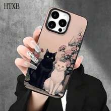 Funda protectora para phone con diseño de flores blancas y negras, con orificios grandes, compatible con phone 16 Pro Max, 16, 15 Pro, 14, 14 Plus/14 Pro Max, 13, 13 Pro, 12 Pro, 11/11 Pro. Ideal para regalar en cumpleaños y otras ocasiones especiales. - Blanco - Ver 8