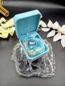 1pc Rhinestone Ring & 99pcs Faux Pearl Beaded Bracelet Pendant, Comes With Elegant Gift Box, Ramadan Gift