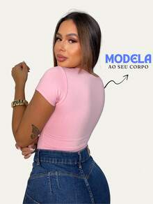 Women's Fashion Blouse Square Neck Short Sleeve Premium Ana Suplex Basic Tank Top Summer Casual Blouse - Màu Hoa hồng đỏ - Xem 2