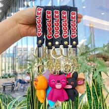 1 件时尚可爱尖牙怪兽钥匙扣、Fugglers 毛绒娃娃吊坠、汽车/包包钥匙扣、小礼物 - 彩色 - 查看 12