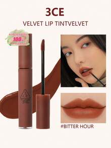 3CE Velvet Lip Gloss #Bitter Moment, Velvet Matte, Smooth & Lightweight, Healthy Glow, Exquisite & Luxurious, Long-Lasting Color, Korean Cosmetics - BELUDRU #JAM PAGI - View 1