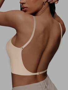 1/2 Pcs Seamless Backless Wireless Bra - 3-Way Cross-Back Design, Removable Pads & Adjustable Straps, Elegant Everyday Undergarment For Women, Comfortable Undergarment, Sleek Underwear, Smooth Texture - 彩色 - 查看 5