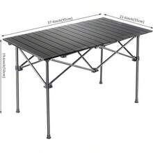 Mesa Plegable Camping, 95 * 55cm Plegable Playa De Portátil, Mesa De Camping Plegable Pequeña Adecuado para Exteriores, Playa, Picnic, Barbacoa, Pesca - 95 * 55 cm - Ver 6