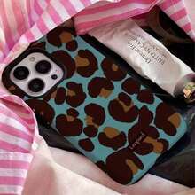 Funda para teléfono (1 unidad) con estampado único de leopardo y flores en 360°. Diseño 2 en 1 bonito y minimalista. Resistente a caídas y golpes. Cobertura total. Compatible con phone 16 Pro/16 Pro Plus/16/15/14/13/12/11. ¡Ideal para las fiestas! - Blanco 2 - Ver 9