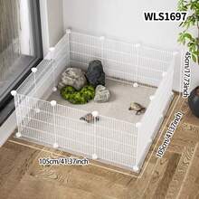 Pet Fence Turtle Anti-Escape Net, No Drilling Required, Removable Balcony Tortoise Enclosure Barrier Fence - Multicolor - View 3