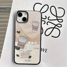 Funda protectora para phone con diseño de granos de café y orificios grandes. Compatible con phone 16 Pro, 16, 15 Pro, 14, 14 Plus, 14 Pro, 13, 13 Pro, 12 Pro y 11/11 Pro. Regalos para cumpleaños y celebraciones. - Negro - Ver 4