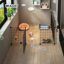 Foldable Dog Fence For Small/Medium Dogs, Indoor Pet Playpen, Puppy/Kitten Cage, Rabbit Hutch - Multicolor - View 3
