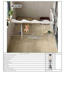 Foldable Dog Fence For Small/Medium Dogs, Indoor Pet Playpen, Puppy/Kitten Cage, Rabbit Hutch - Multicolor - View 18