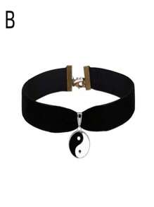 Pearl Choker Velvet Necklace Adjustable Black Collar Necklaces For Women School